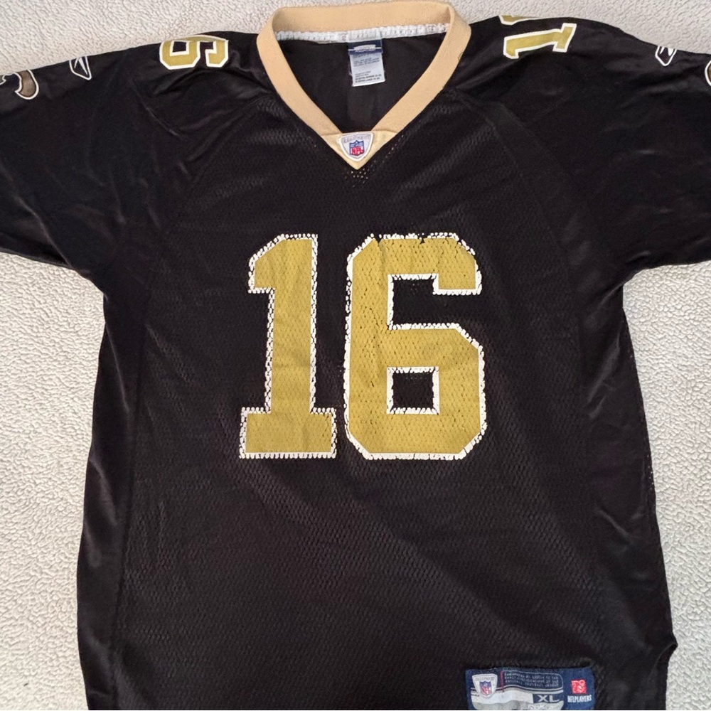 NFL New Orleans Saints Authentic Black and Gold Jersey Youth XL